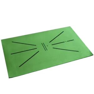 Golf Hitting Mat Dual-Direction Alignment Lines 30x60cm Portable Indoor Outdoor Training