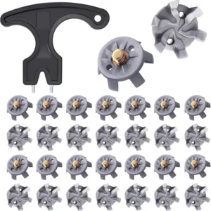 Golf Shoe Soft Spike Cleat Set 30 Pack Tool Anti Slip Turf Grip Traction Stud Quick Change Walking Grass Universal Custom OEM