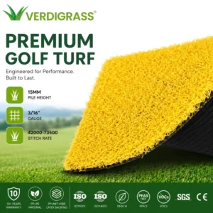 Golf Turf Roll Artificial Putting Green Grass Realistic Synthetic Mat Custom OEM