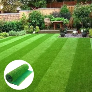 Green Artificial Grass Carpet for Gardens and Football Fields