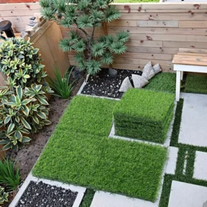 Green Artificial Grass Turf for Courtyard