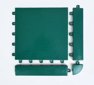 Green DIY PP Interlocking Floor for Indoor Basketball Court and Multi Sports