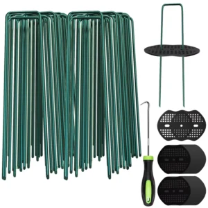 Green Metal Garden Landscape Staples U Shape Pins Turf Nail