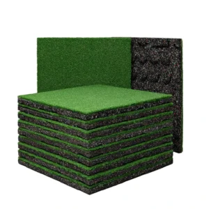 Gym Sports Golf Artificial Turf with Rubber Cushioning Pads and Protective Underlay Flooring