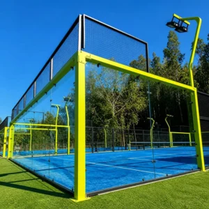HC PADEL COURT Panoramic Padel Court Steel Rackets Hot Dip Galvanized Powder Coat Finish Includes Ball Free Charge