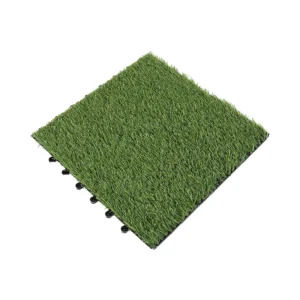 Heavy-Duty Interlocking Deck Grass Tiles with Easy Installation and Two-Side Locking, Composite Plastic