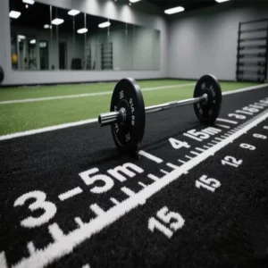 Heavy Duty Line Number Marked Mat Gym Strength Training HIIT Artificial Gym Grass Turf for Functional Training Area