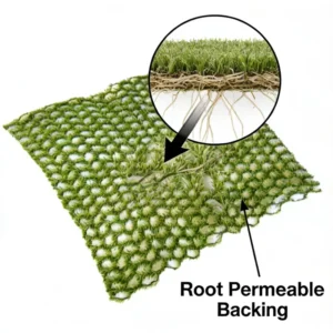 Heavy-Duty Woven Hybrid Synthetic Turf for Natural Grass Reinforcement Locked-in Structure Glue-Free for Golf Soccer Fields