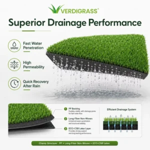 High Density 20mm 88UF Golf Turf Roll Custom Length for Commercial Putting Greens and Indoor Golf Facilities