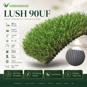 High Density 30mm 5 Tone Landscape Artificial Grass Residential Garden Realistic Natural Look UV Stable Soft