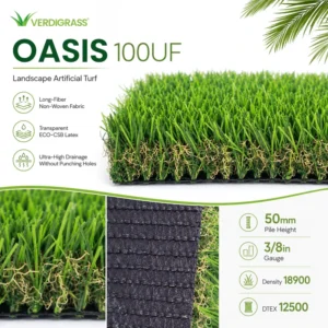 High-Density 50mm Soft Eco-Friendly Landscape Artificial Grass for Residential Communities and Housing Estates