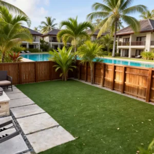 High Density Gazon Artificiel Pelouse Synthétique Artificial Grass Turf Roll Synthetic Lawn Carpet for Garden Landscaping Use