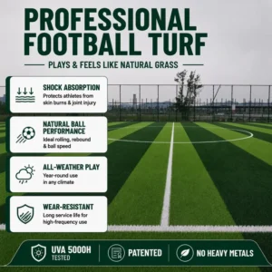 High-Density Plastic Indoor and Outdoor Football Turf for Soccer Fields