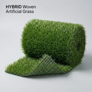 High-Density Woven Hybrid Synthetic Grass No-Fill Required Pet-Friendly Turf for Balcony Roof