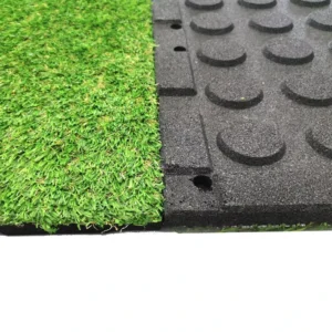 High Performance Interlocking Rubber Tiles Artificial Grass Soundproof Shock Absorbing Eco Friendly High Density Sports Field