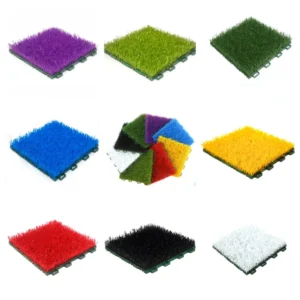 High Quality 20mm Interlocking PVC Artificial Grass Tiles Eco-Friendly Easy DIY Install Indoor Patio Balcony Garden Landscape