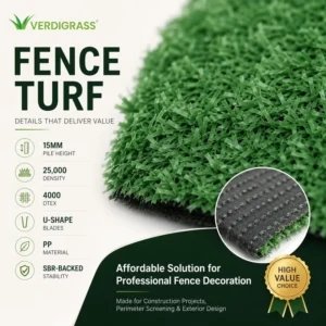 High Quality High Density 15mm PP Artificial Privacy Fence Grass Panel Soft Eco Friendly Hypertonic Water Balcony Garden Wall
