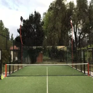 Hot-Dip Galvanized Outdoor Panoramic Padel Court with Roof, Sports Court Equipment