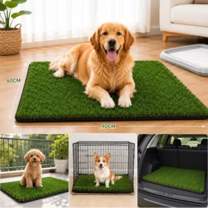Indoor Dog Potty Pad Artificial Grass Carpet Pet Turf Mat with Water-Permeable Backing 30mm OEM Custom Sizes