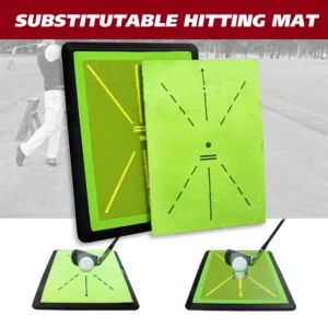 Indoor Golf Hitting Mat Velvet Swing Detection Training Pad Replaceable Practice Mat