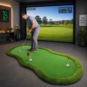 Indoor Outdoor Golf Putting Green Artificial Turf Mat Fire Resistant PE EVA PP Material 1x3m 1.5x3m 2.5x3m Custom Sizes