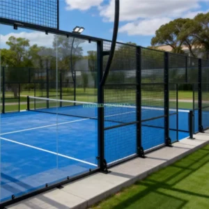 Indoor Outdoor Mobile Padel Tennis Court Equipment Project Solution Panoramic Steel Kit with Artificial Turf