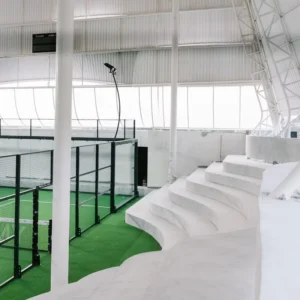Indoor Outdoor Padel Tennis Court with Roof Covered 20m*10m 200W LED Lights Customizable Color & Material
