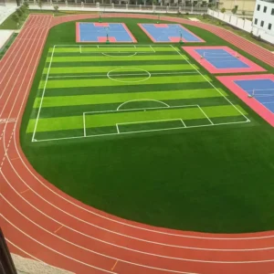Indoor Outdoor Sports Field Artificial Grass Roll Backyard Garden Carpet Turf Football Landscaping High Density Wear Resistant