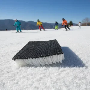 Indoor Waterproof Artificial Ski Slope Mat, White Dry Slope Grass