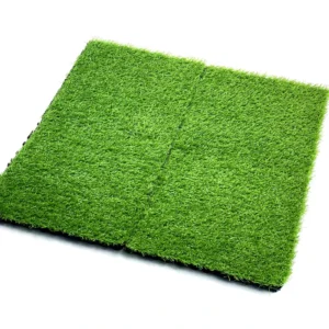 Interlocking 30x30cm Artificial Grass Deck Tiles UV-Resistant Synthetic Turf Mat for Outdoor Balcony and Garden