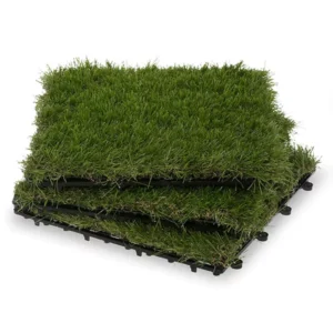 Interlocking Artificial Grass Tile for Outdoor Garden Decoration