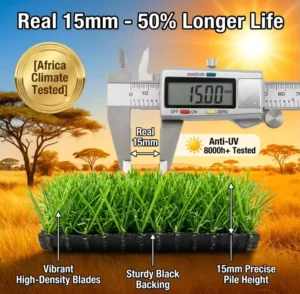K01 15mm Artificial Grass Carpet UV Resistant Synthetic Turf Landscape Factory Direct
