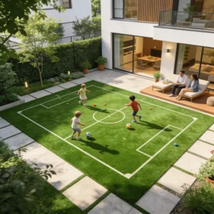 Kids Safe Woven Artificial Grass Turf Soft Non Abrasive Synthetic Lawn for Kindergarten School Play Area