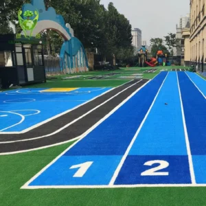Kindergarten Artificial Lawn Football Field Carpet, Green Turf for Outdoor Athletic Playgrounds