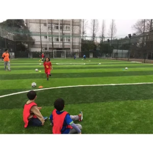 Kindergarten Playground Artificial Turf Green PP PE Material Weather resistant Durable Outdoor Carpet