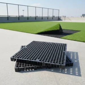 Landscaping Garden Playground Football Field Synthetic Turf Installing Honeycomb Drain Cell in 30mm Thick 500*500 Per Piece