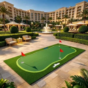 Large Professional Golf Putting Green Training Mat Realistic Artificial Grass Turf 3 Flags for Kids Indoor Outdoor Putting