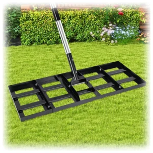 Lawn Leveling Rake Heavy Duty 30 x 10 Inch Stainless Steel Lawn Tool for Turf Installation