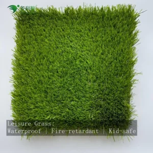 Leisure Artificial Turf PE+PP Non-Recycled Anti-UV Waterproof Fire-Retardant Kid Pet Safe Park
