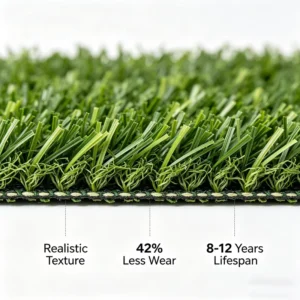 Long Life Woven Artificial Turf No Infill Material High Dimensional Stability Synthetic Grass for Balcony