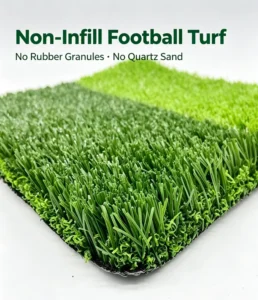 Low Maintenance Non-Infill Soccer Grass Anti-Aging Synthetic Turf Manufacturer for Cage Football & Community Sports Pitch