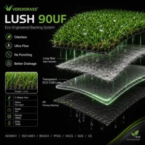 Luxury 30mm Commercial Artificial Lawn for Patio and Deck Decoration Heavy Duty Wear resistant