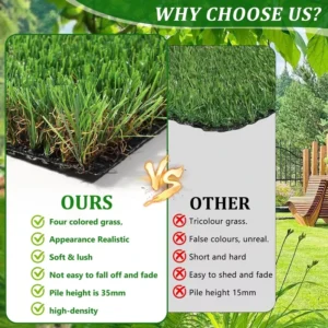 Luxury Four Tone Artificial Turf for Wedding Decoration Holiday Events Exhibition Display Grass