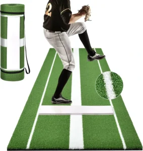 MCG Mobile Golf Training Mat With Shoulder Belt 8.3kg Easy To Carry Artificial Turf For Professional Practice