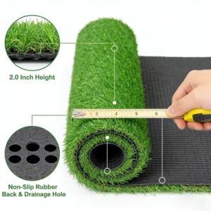 20mm Child-Safe Artificial Grass for School Playgrounds, Colorful Synthetic Turf for Garden Landscaping