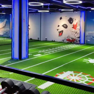 Meter-Marked Gym Flooring Turf for Pull Sled Training