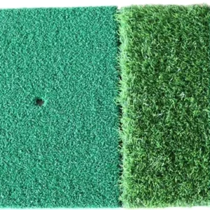 Mini 2-in-1 Golf Hitting Mat with Putting and Rough Artificial Turf for Indoor and Outdoor Swing Training