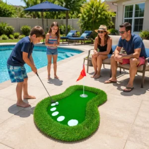 Mini Golf Putting Green Artificial Grass Floating Mat for Backyard Pool Water Chipping and Putting Practice