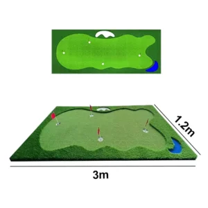 Mini Golf Putting Mat Artificial Green Grass EVA Foam Bottom Indoor Custom Size