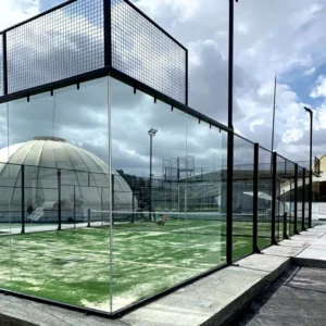 Modular Indoor Padel Tennis Court Glass Panels Steel Mesh Walls 12mm Artificial Turf Lighting System for Recreation Centers